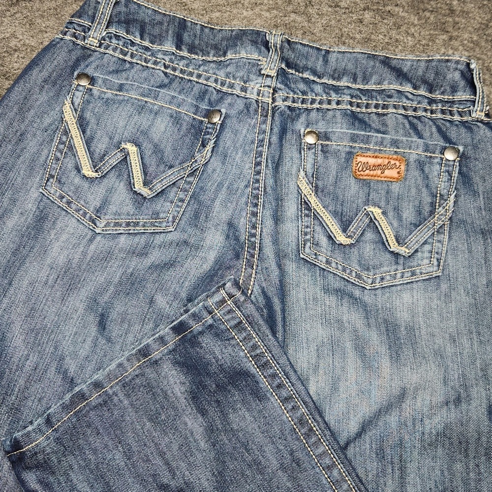 Wrangler Womens Premium Bootcut Western Jeans Dark Denim 9/10 32 09MWZBF